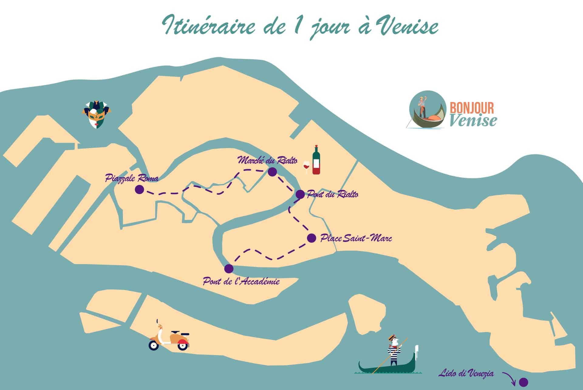 map itineraire venise en 1 jour map itineraire venise en 1 jour
