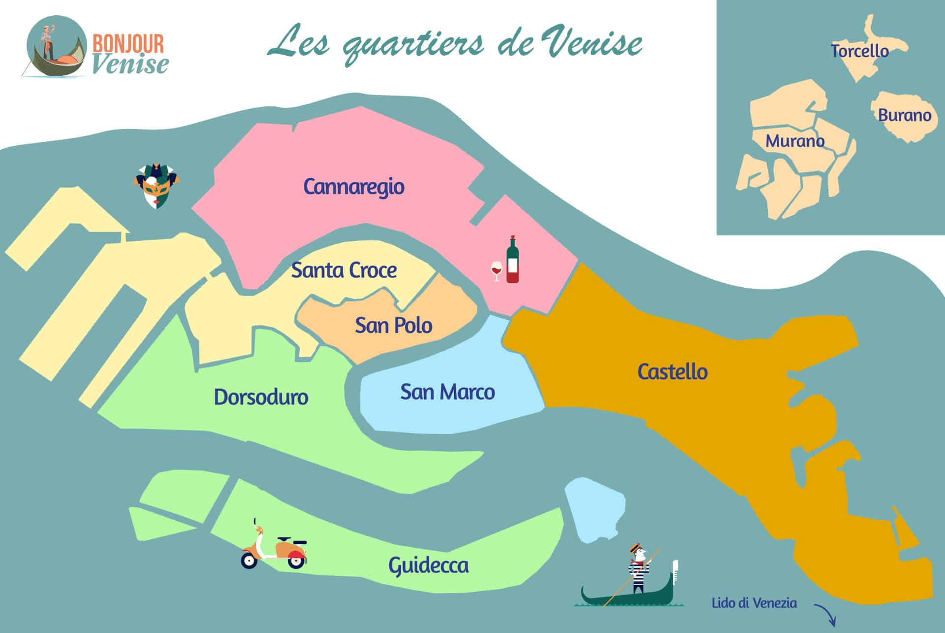 map quartiers de venise